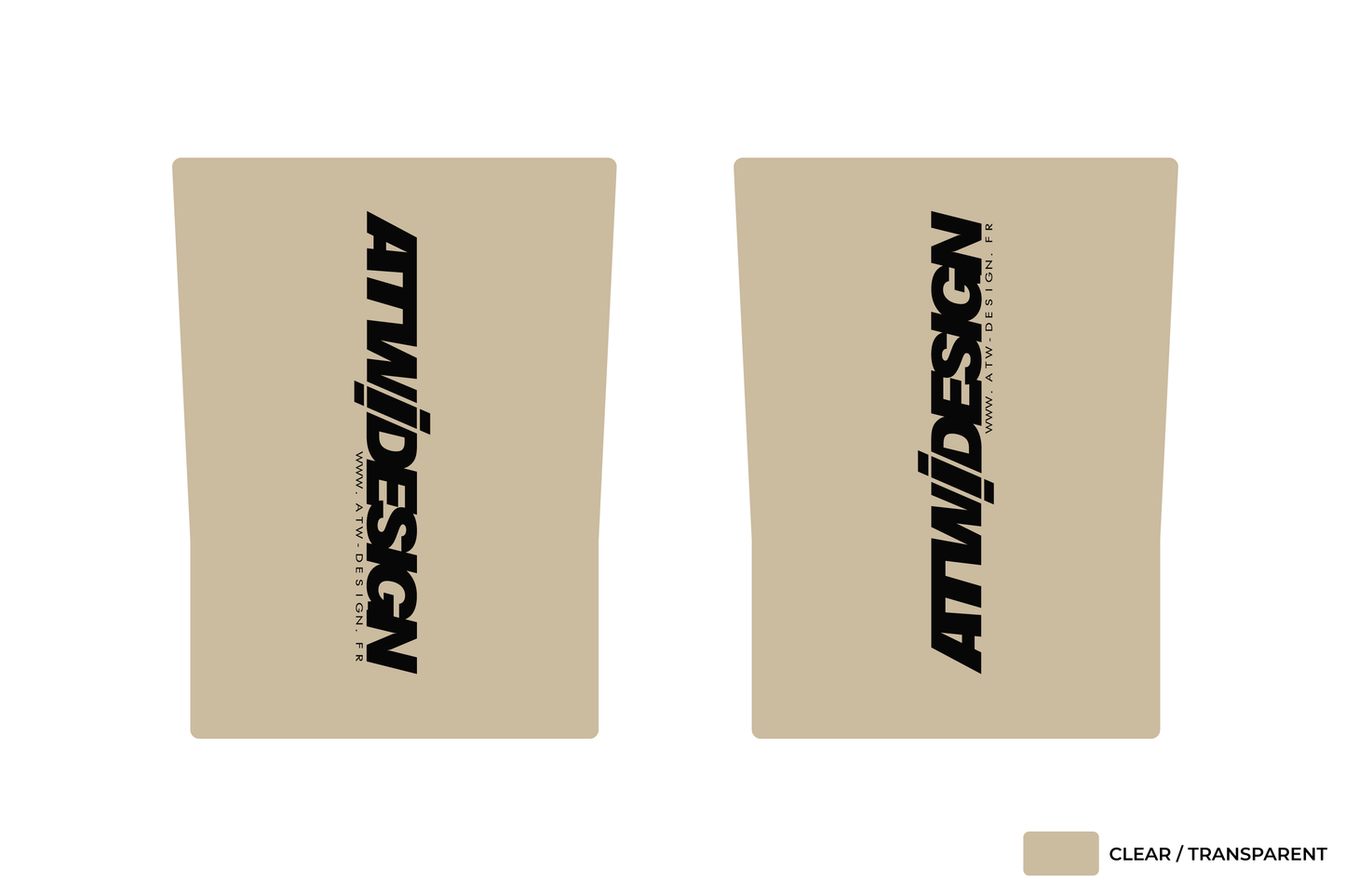 Stickers de Fourche Transparent 230x165mm - ATW V1