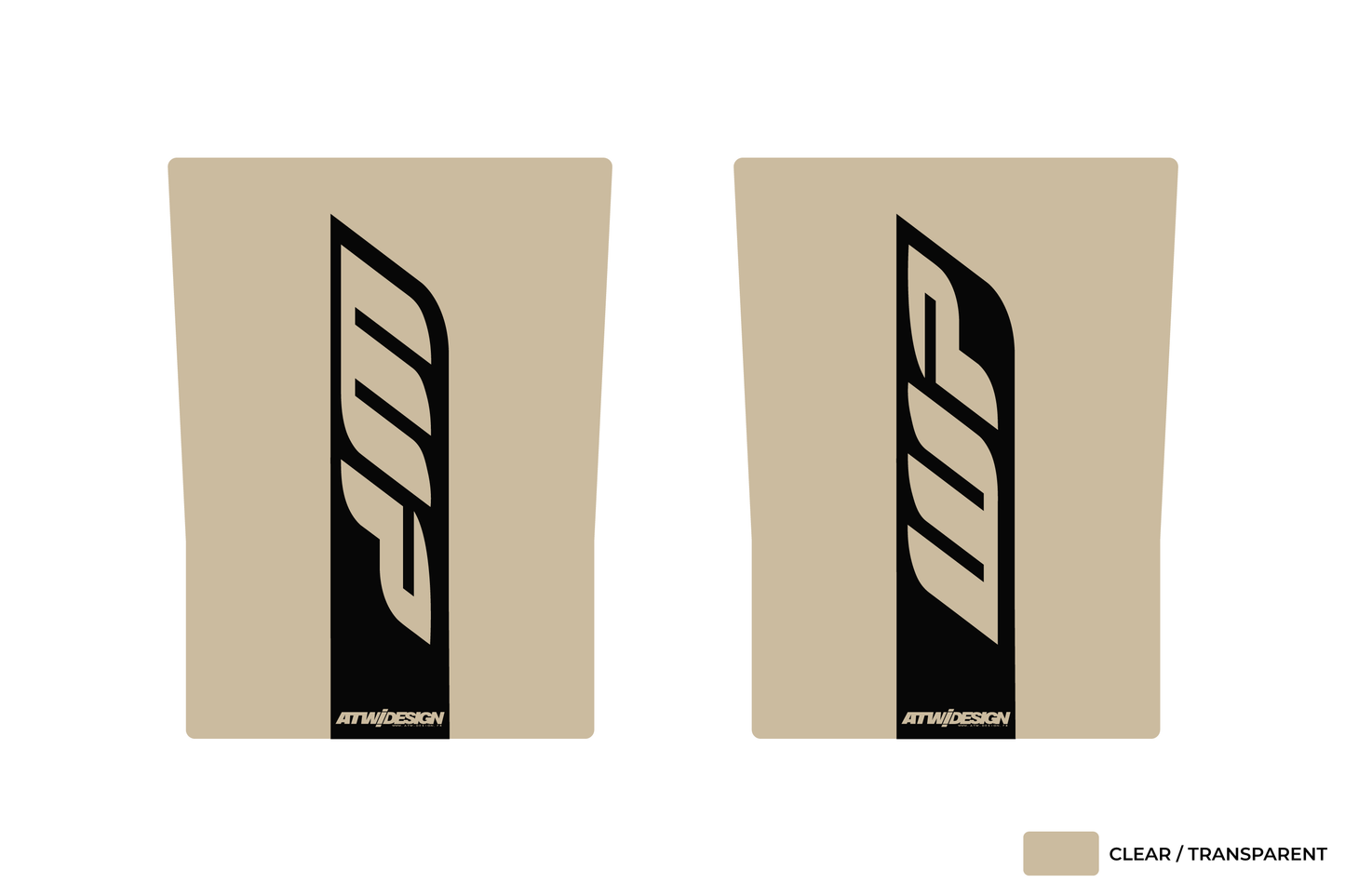 Stickers de Fourche Transparent 230x165mm - WP V3