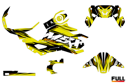 Kit déco HONDA 125 MSX/GROM “Volt” Jaune