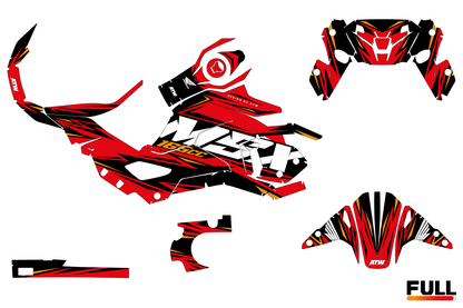 Kit déco HONDA 125 MSX/GROM “Volt” Rouge