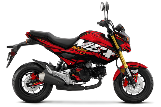 Kit déco HONDA 125 MSX/GROM “Volt” Rouge