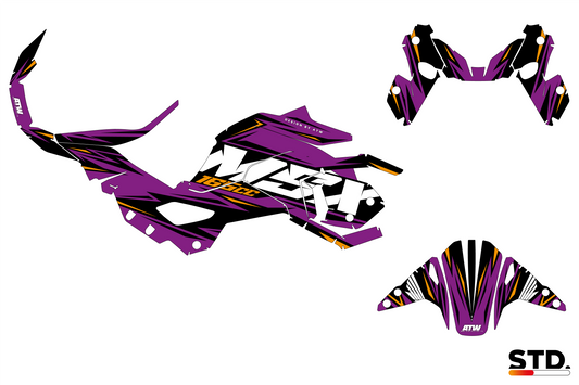 Kit déco HONDA 125 MSX/GROM “Volt” Violet