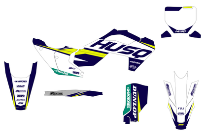 Kit déco motocross “Grow” Husqvarna Blanc