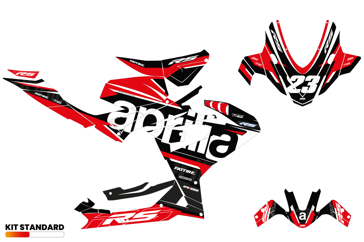 Kit déco APRILIA RS 457 - AP457001 Rouge