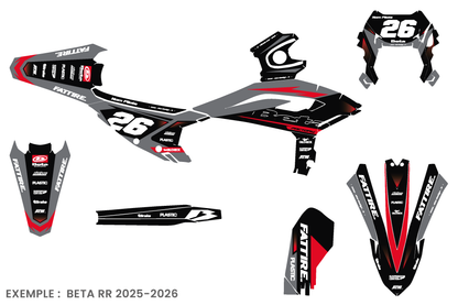 Kit déco Beta RR/RX/XTRAINER - BTMX003 Gris
