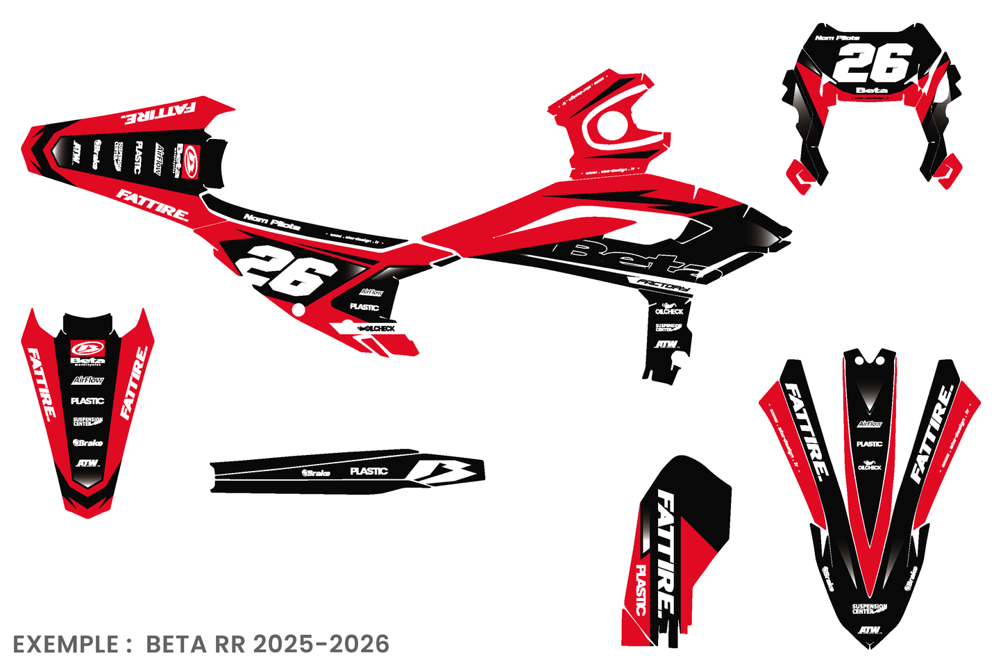 Kit déco Beta RR/RX/XTRAINER - BTMX003 Noir