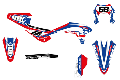 Kit déco Beta X-TRAINER - BTXT001 Bleu