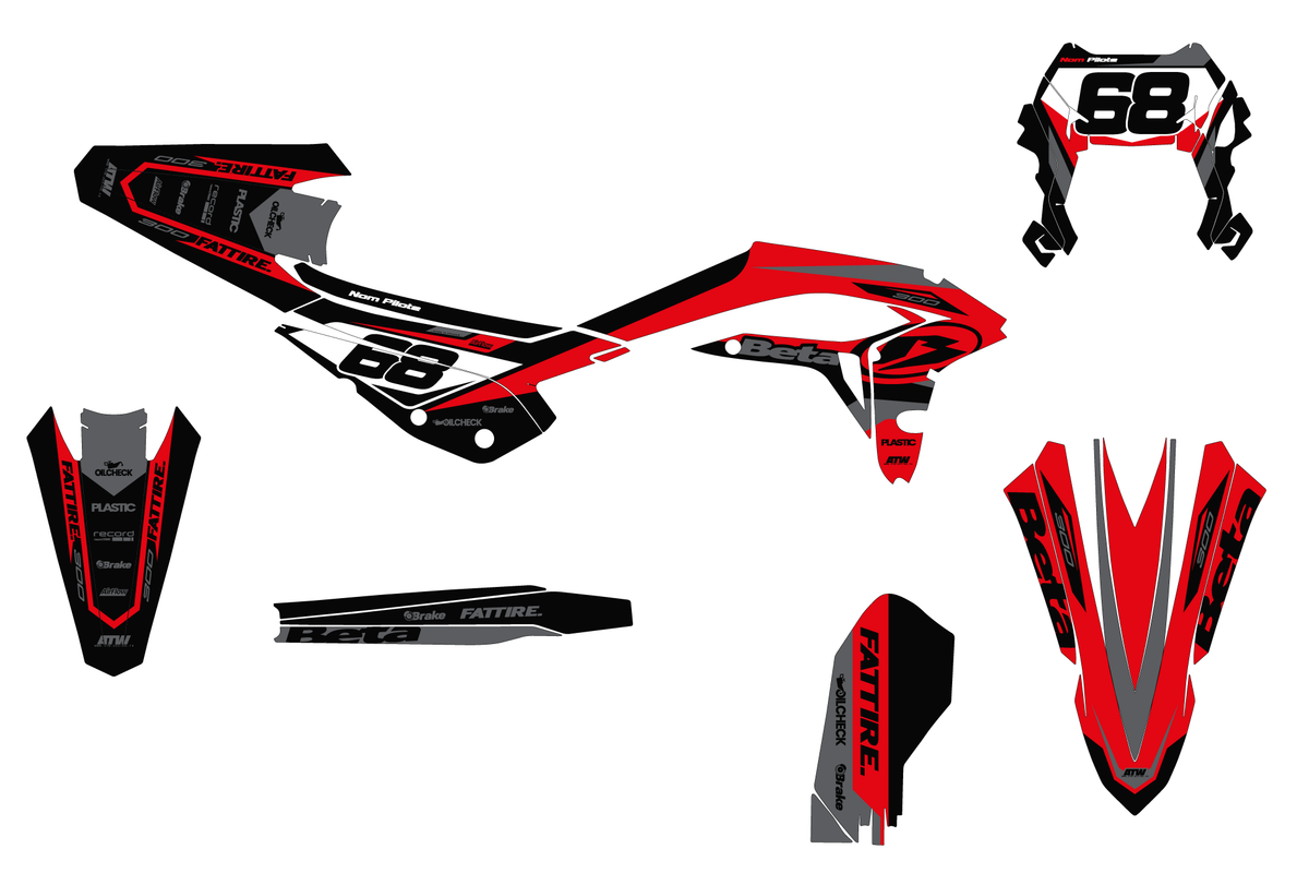 Kit déco Beta X-TRAINER - BTXT001 Noir