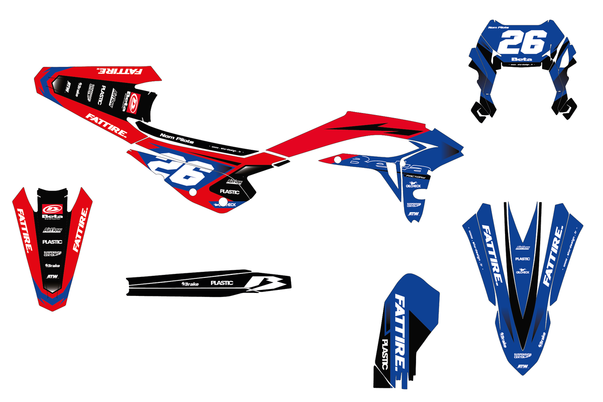 Kit déco Beta X-TRAINER - BTXT003 Bleu