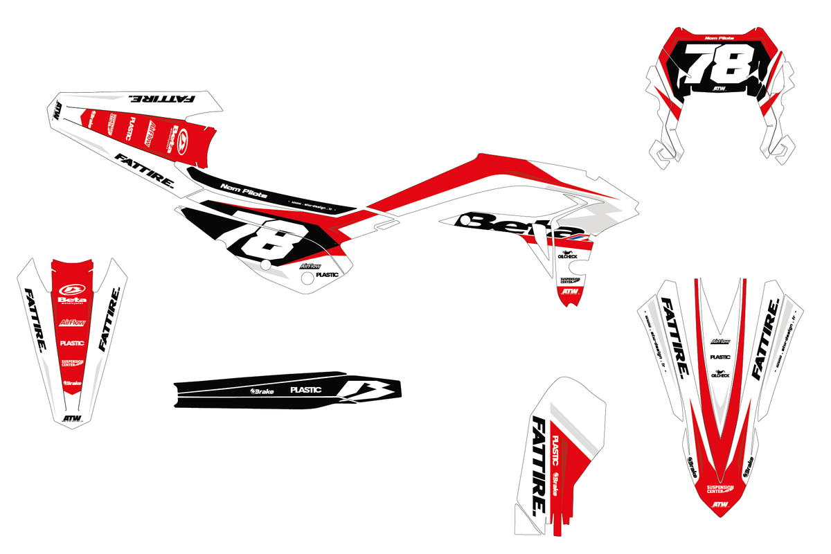 Kit déco Beta X-TRAINER - BTXT004 Blanc