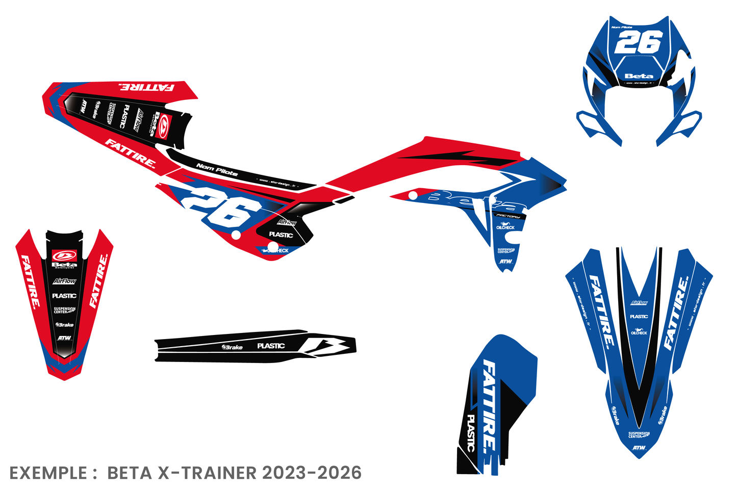 Kit déco Beta RR/RX/XTRAINER - BTMX003 Bleu