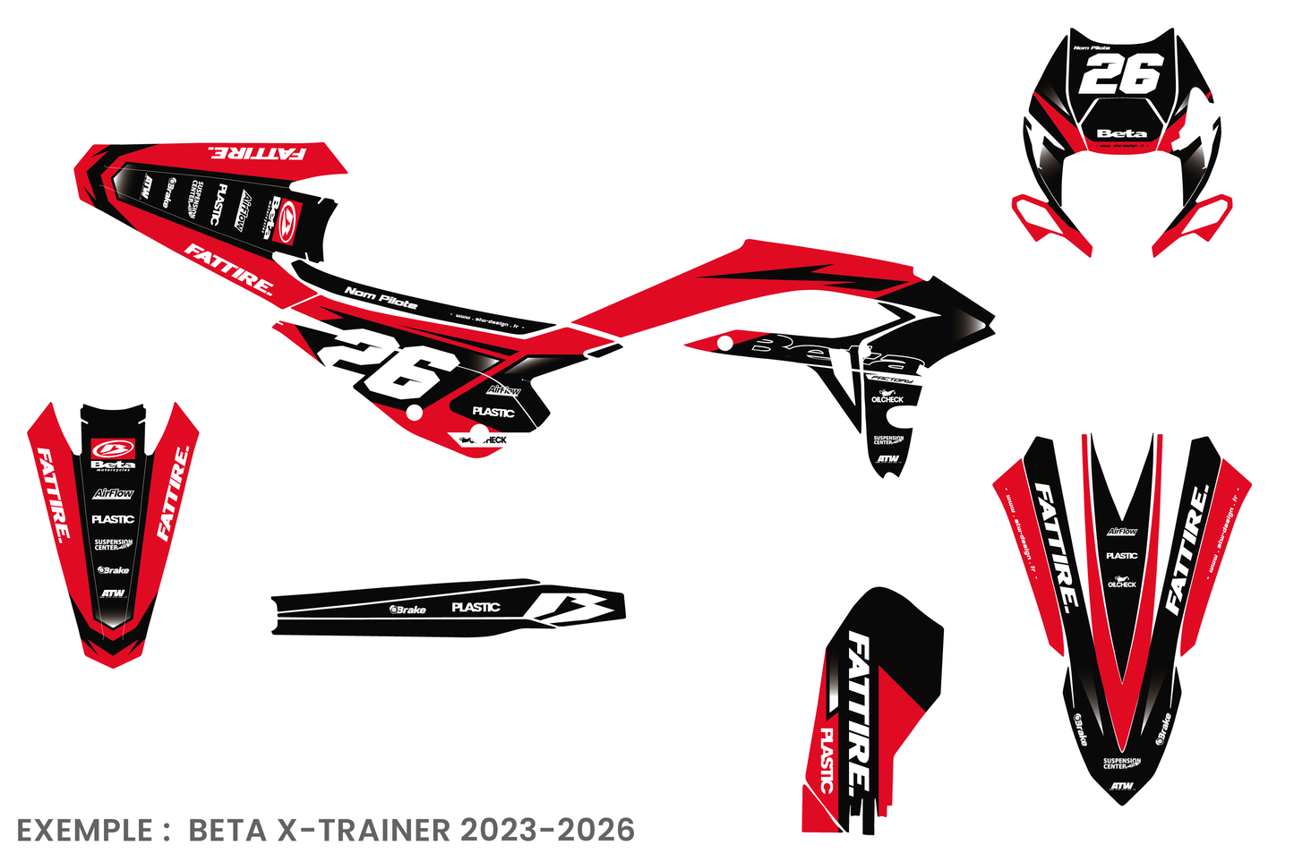 Kit déco Beta RR/RX/XTRAINER - BTMX003 Noir
