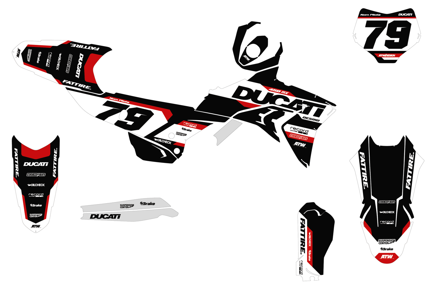 Kit déco Ducati Desmo - DCMX002 Noir