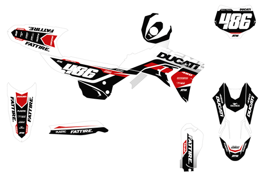 Kit déco Ducati Desmo - DCMX004 Blanc
