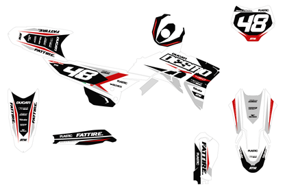 Kit déco Ducati Desmo - DCMX005 Blanc