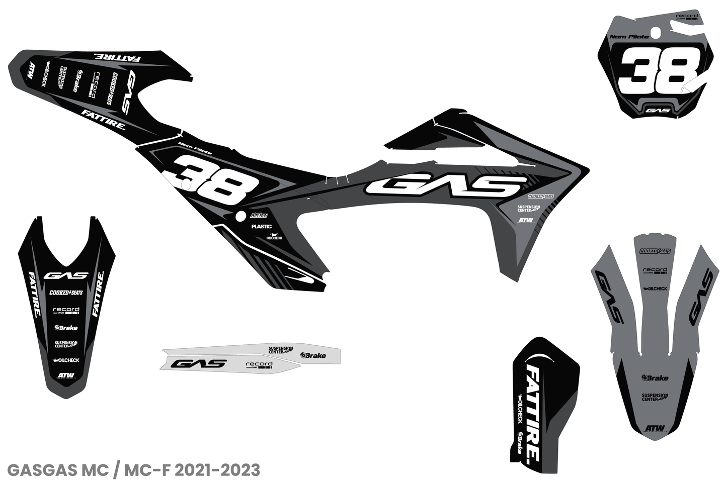 Kit déco GasGas MC/EC - GGMX001 Noir