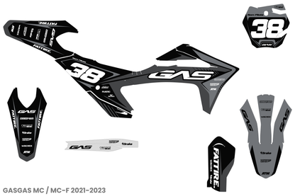Kit déco GasGas MC/EC - GGMX001 Noir