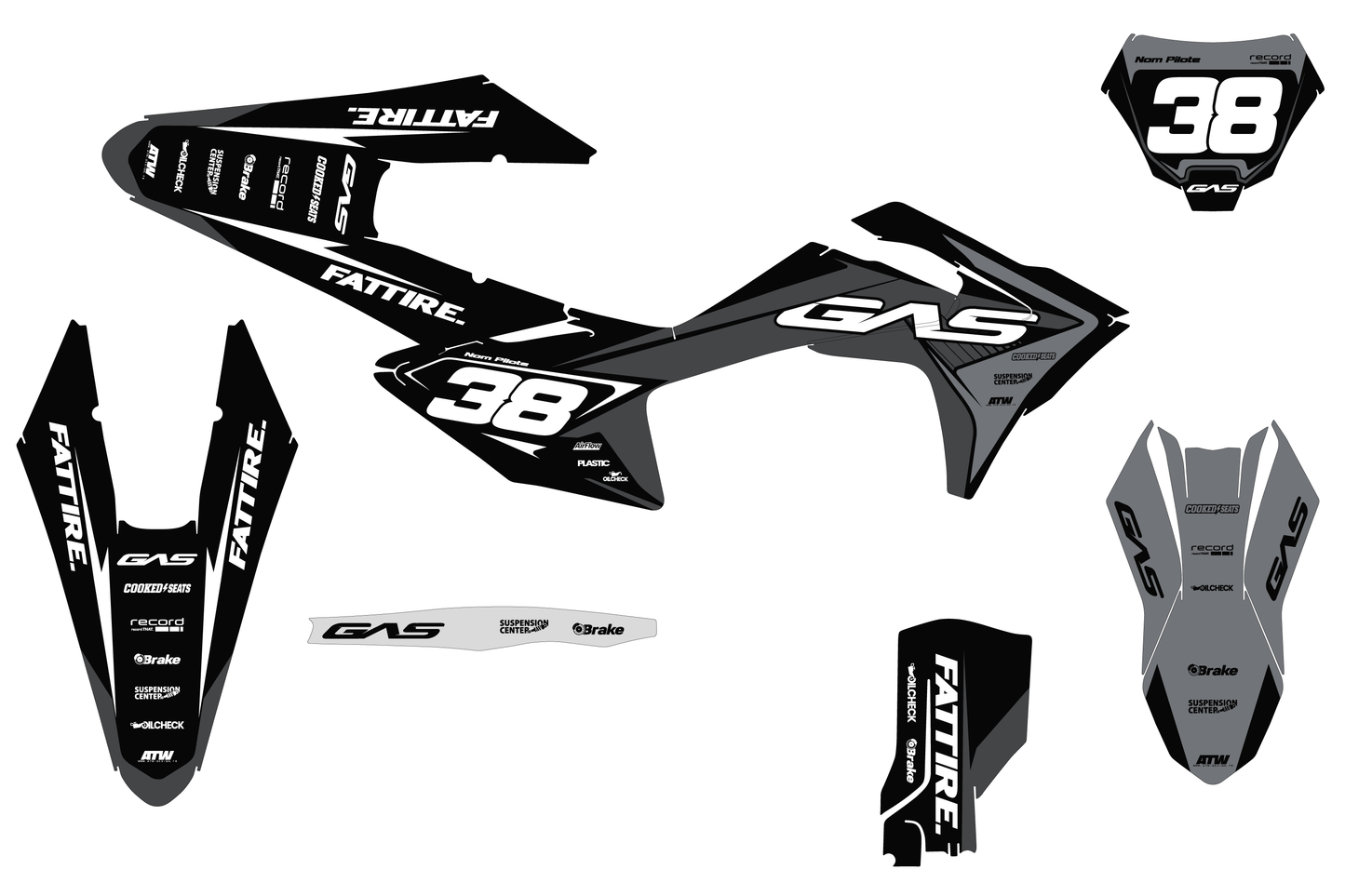 Kit déco GasGas MC/EC - GGMX001 Noir