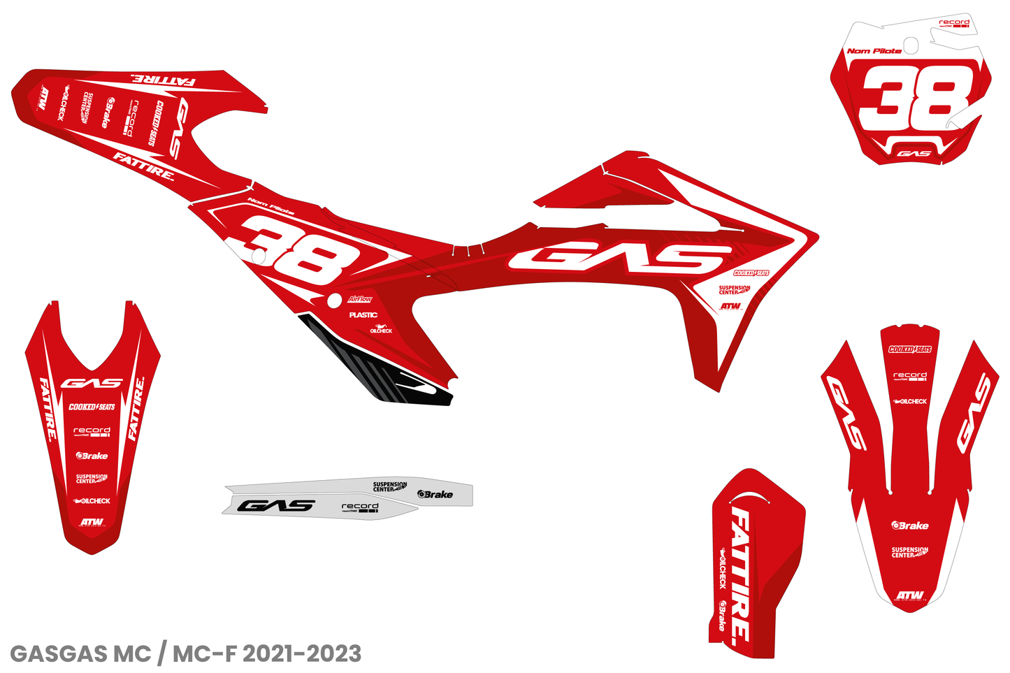 Kit déco GasGas MC/EC - GGMX001 Rouge