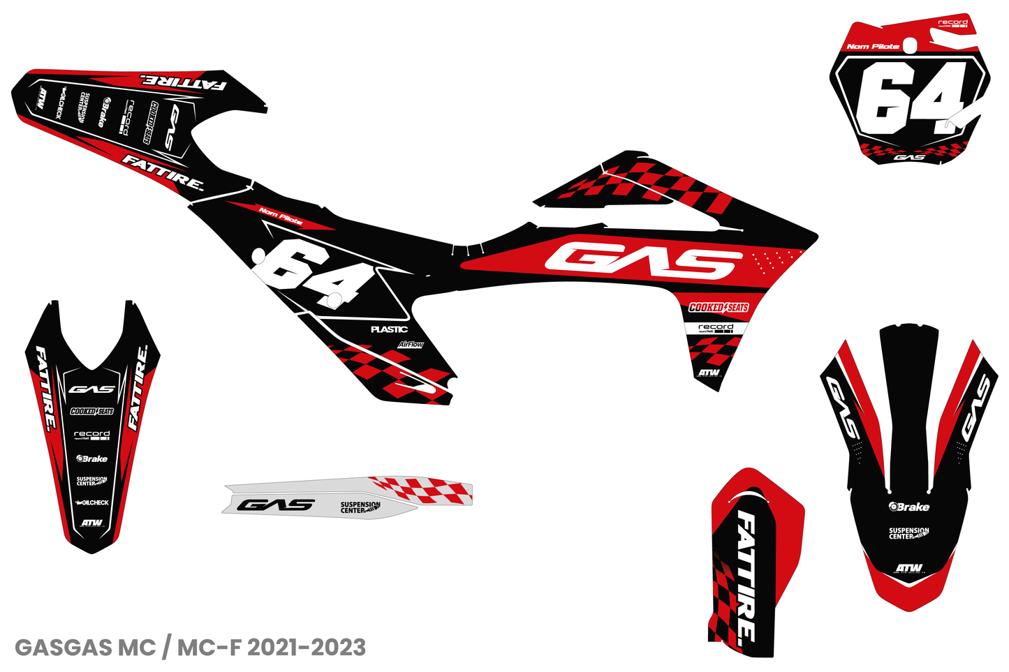 Kit déco GasGas MC/EC - GGMX002 Noir