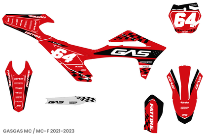 Kit déco GasGas MC/EC - GGMX002 Rouge