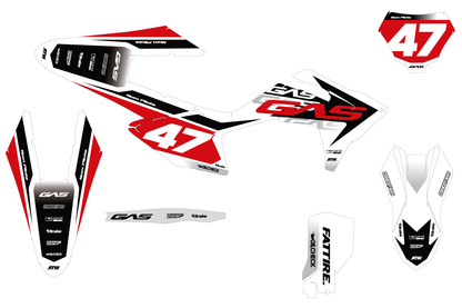 Kit déco GasGas MC/EC - GGMX003 Blanc