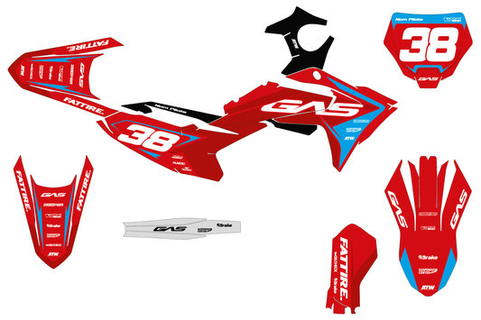 Kit déco GasGas MC 50/65/85 & MC-E 3/5 - GGMMX001 Cyan