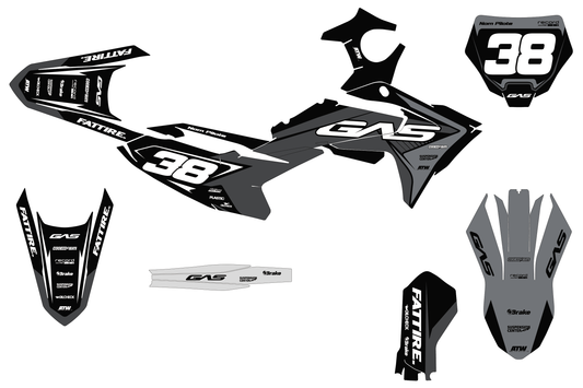 Kit déco GasGas MC 50/65/85 & MC-E 3/5 - GGMMX001 Noir