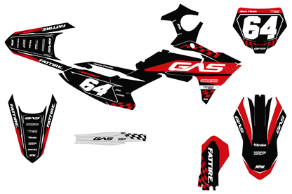 Kit déco GasGas MC 50/65/85 & MC-E 3/5 Graphics Kit - GGMMX001 Rouge