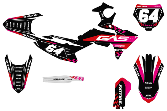 Kit déco GasGas MC 50/65/85 & MC-E 3/5 - GGMMX002 Rose