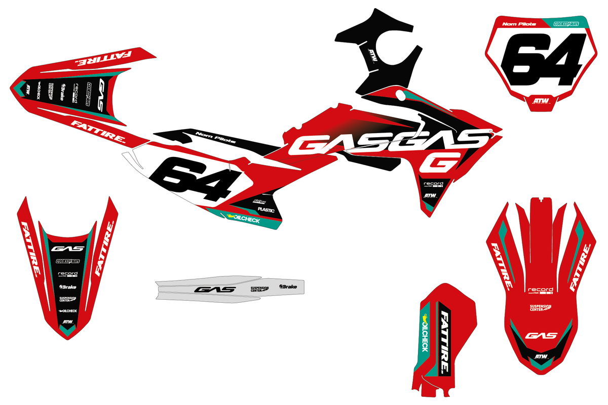 Kit déco GasGas MC 50/65/85 & MC-E 3/5 - GGMMX004 Teal
