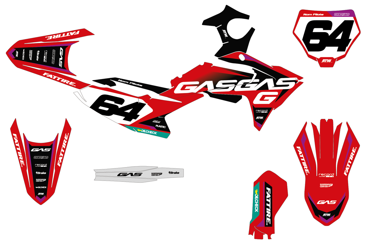 Kit déco GasGas MC 50/65/85 & MC-E 3/5 - GGMMX004 Violet