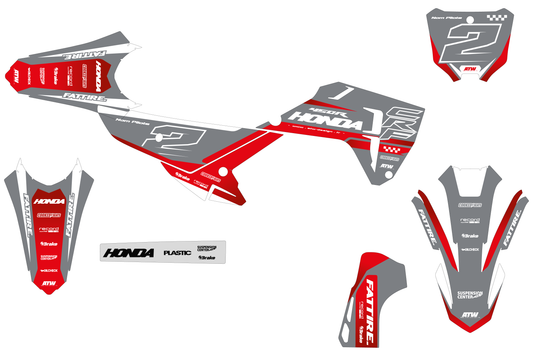 Kit déco HONDA CRF - HDMX001 Gris