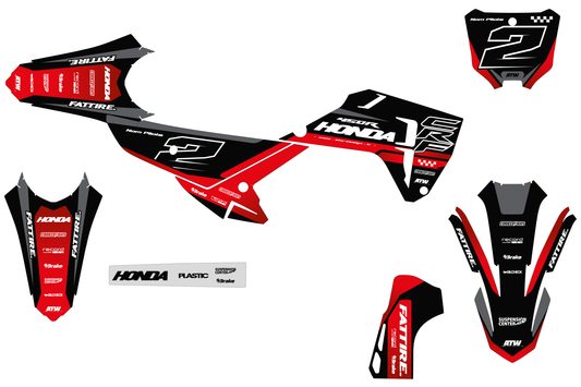 Kit déco HONDA CRF - HDMX001 Noir