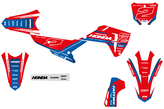 Kit déco HONDA CRF - HDMX001 Rouge