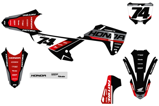 Kit déco HONDA CRF - HDMX004 Noir