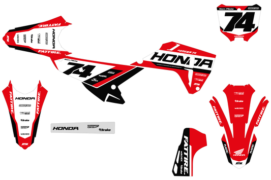 Kit déco HONDA CRF - HDMX004 Rouge