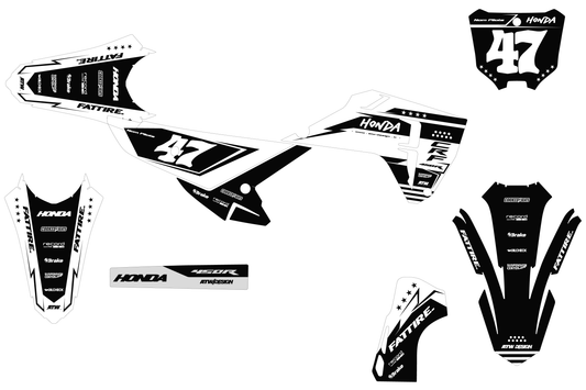 Kit déco HONDA CRF - HDMX002 Noir