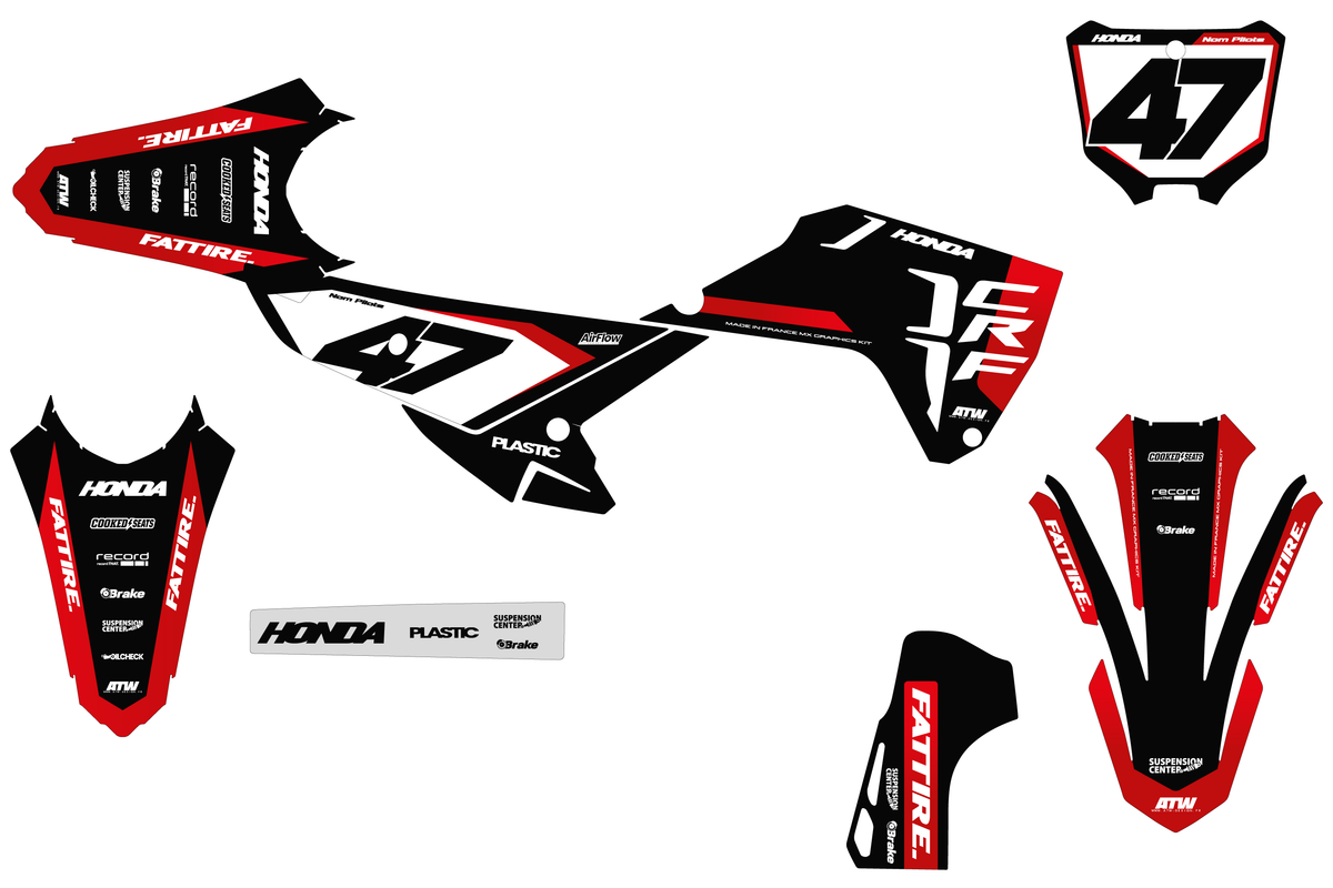 HONDA CRF Graphics Kit - HDMX005 Black
