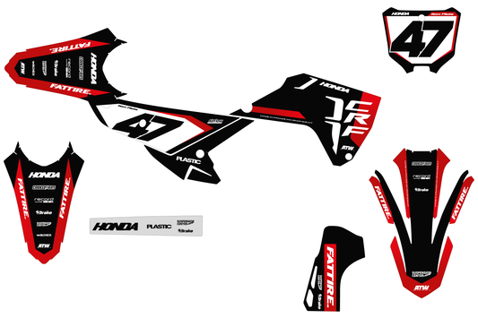Kit déco HONDA CRF - HDMX005 Noir