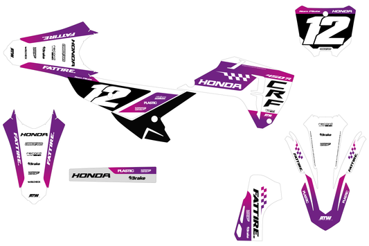 Kit déco HONDA CRF - HDMX006 Violet