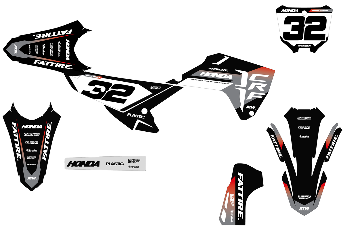 HONDA CRF Graphics kit - HDMX007 Black