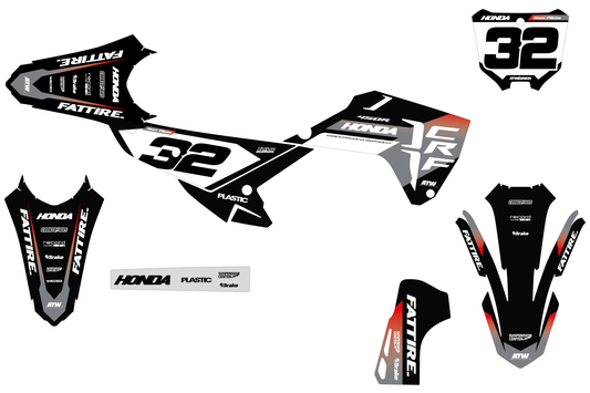 Kit déco HONDA CRF - HDMX007 Noir