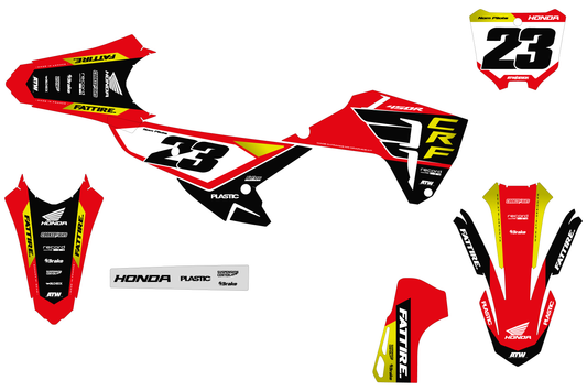 Kit déco HONDA CRF - HDMX008 Jaune