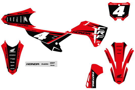 Kit déco HONDA CRF - HDMX009 Rouge