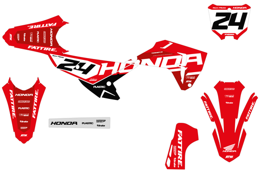 Kit déco HONDA CRF - HDMX010 Rouge