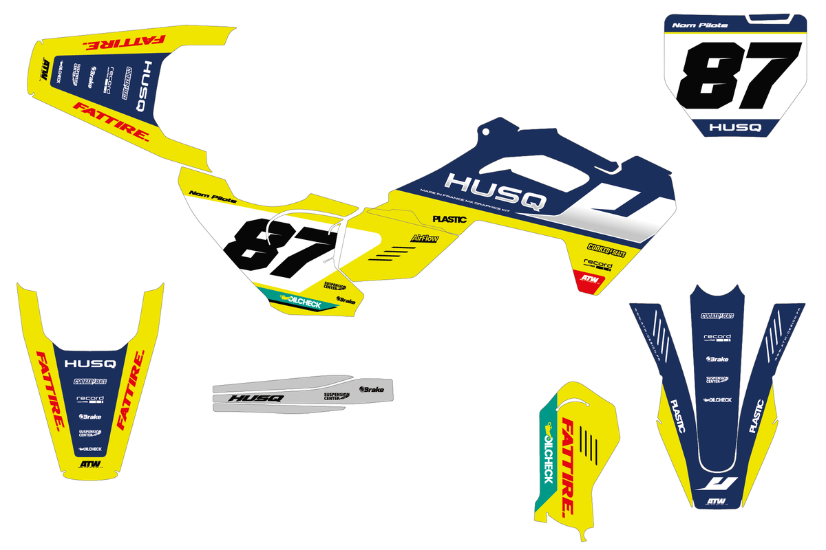 Kit déco HUSQVARNA TC 50/65/85 & EE 3/5 - HQMMX002 Blanc