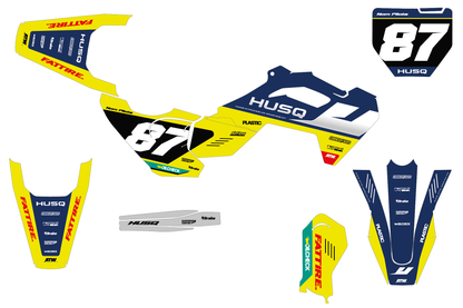 Kit déco HUSQVARNA TC 50/65/85 & EE 3/5 - HQMMX002 Jaune