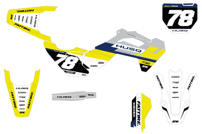 Kit déco HUSQVARNA TC 50/65/85 & EE 3/5 - HQMMX003 Jaune