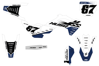 Kit déco HUSQVARNA TC 50/65/85 & EE 3/5 - HQMMX004 Bleu